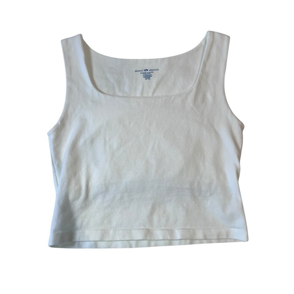 Brandy Melville Tops - brandy melville white square neck tank top coquette cottagecore minimal basic